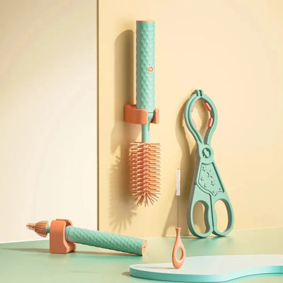 מברשת חשמלית מסיליקון לניקוי בקבוקים ופיות – מסתובבת 360°